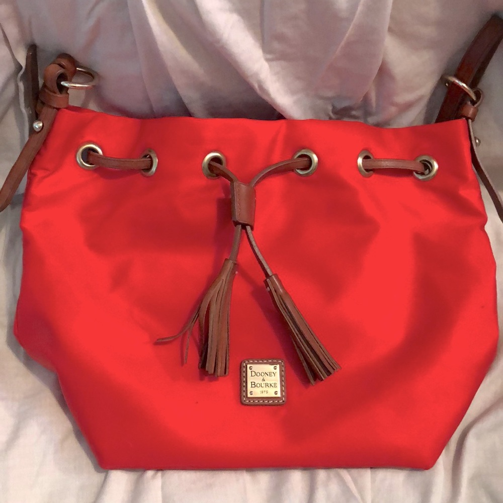 Dooney & Bourke Red & Cognac Kendall Crossbody